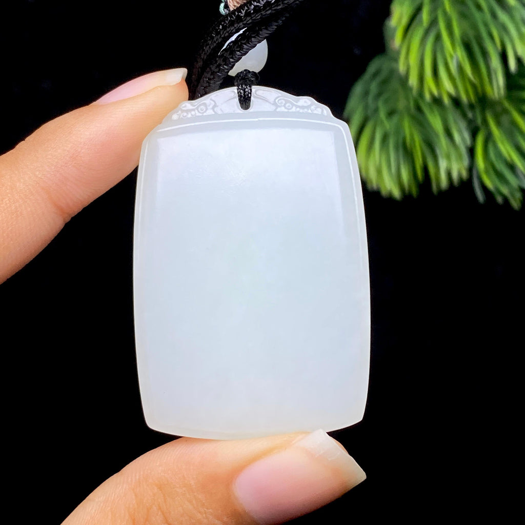 和田玉白玉无事牌（34.3g）