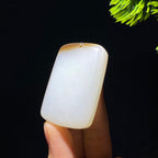 和田玉糖白玉无事牌90880224（32.4g）