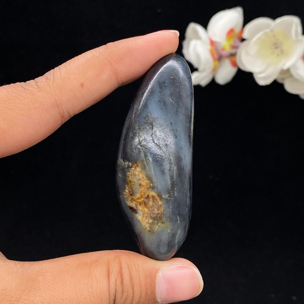 和田玉青花籽料手把件（72g）