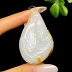 和田玉籽料文殊菩萨HZ2606073063（38.2g）