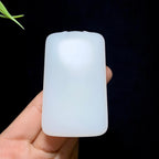精品和田羊脂白玉无事牌挂件（75.0g）