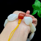 和田玉洒金皮籽料【精品手串】（61.3g）