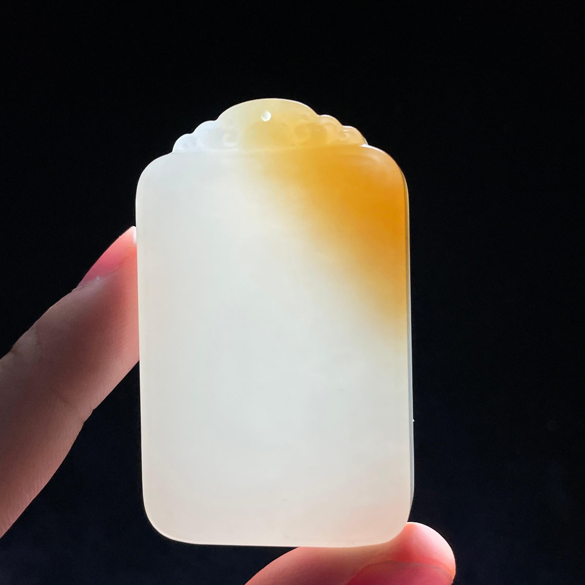 和田玉糖白无事牌（39.8g）