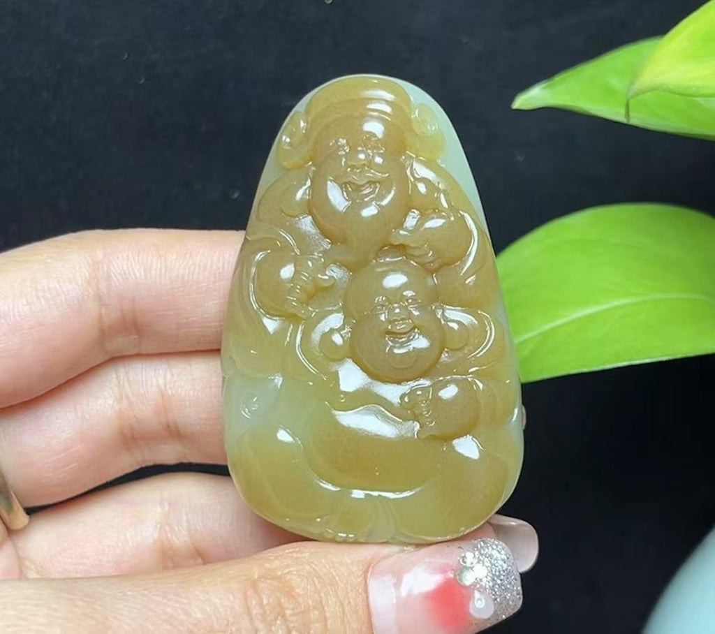新疆和田玉且末料人财两旺（63.2g）