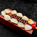 和田玉洒金皮【精品手串】（34.4g）