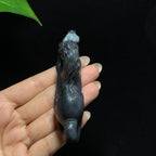 和田籽料青花马到成功手把件（101.5g）