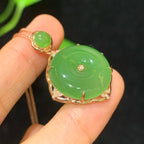 碧玉18k金吊坠01023187（3.5g）