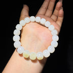 和田玉白玉籽料老型珠手串（43.41g）