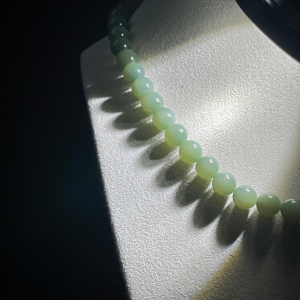 和田玉碧玉粉青套链