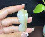新疆和田玉且末糖羊脂玉生肖蛇腰缠万贯（21.2g）