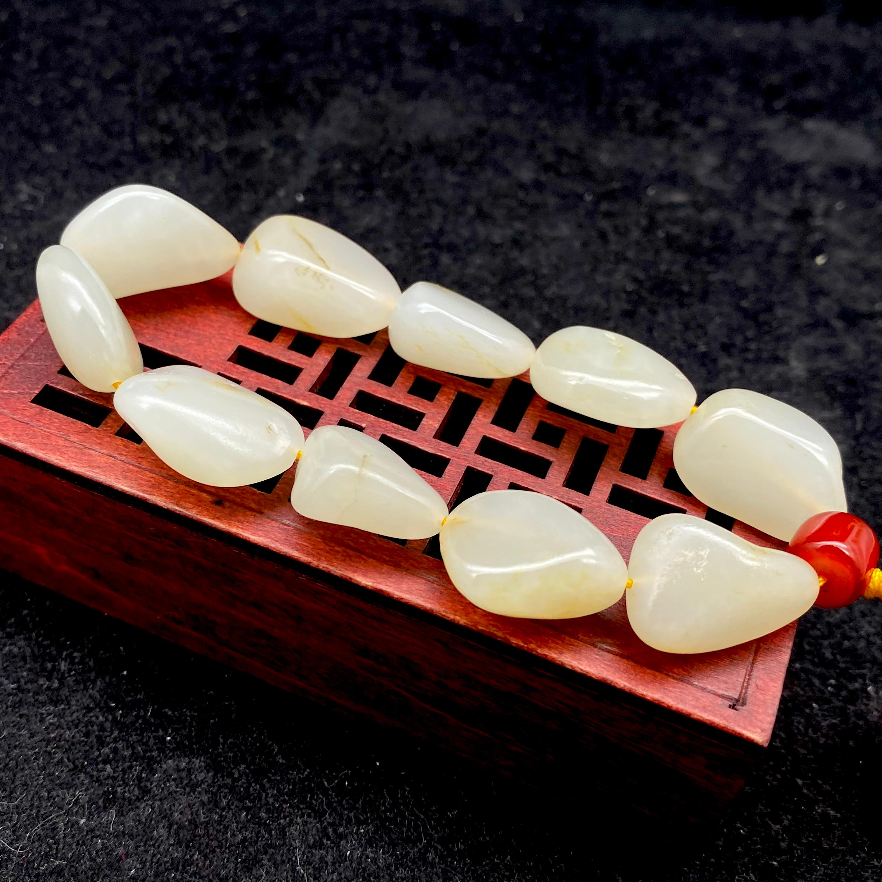 和田玉白玉【精品手串】（45g）