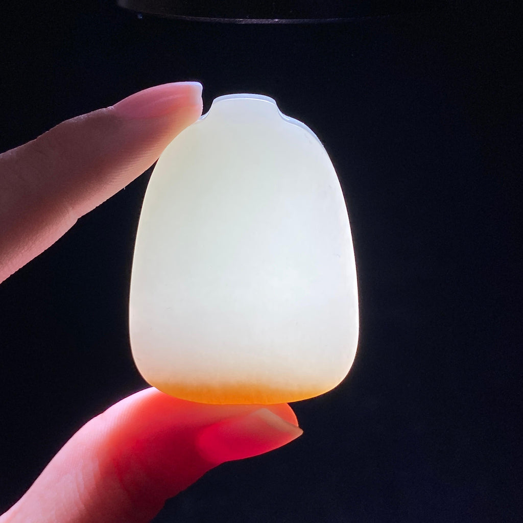 和田玉糖白无事牌（31.3g）