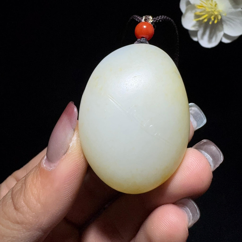 和田玉籽料观音挂件（43.2g）