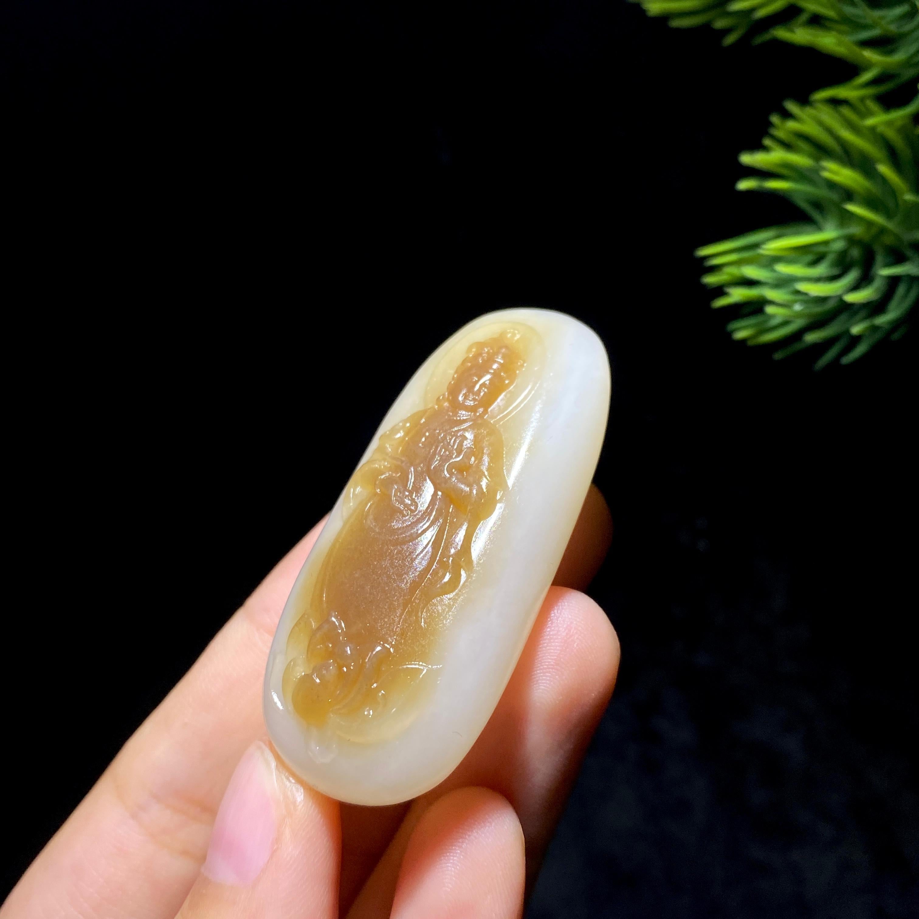 和田玉糖白玉貔貅挂件（23.8g）