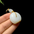 传承精品新疆且末糖白玉平安扣（22.0g）