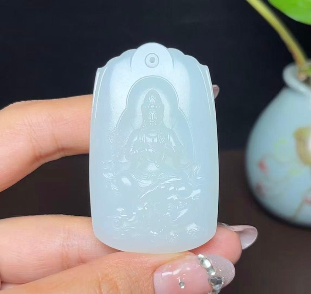 和田羊脂玉普贤菩萨（45.1g）