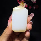 和田玉糖白玉平安牌（31.5g）
