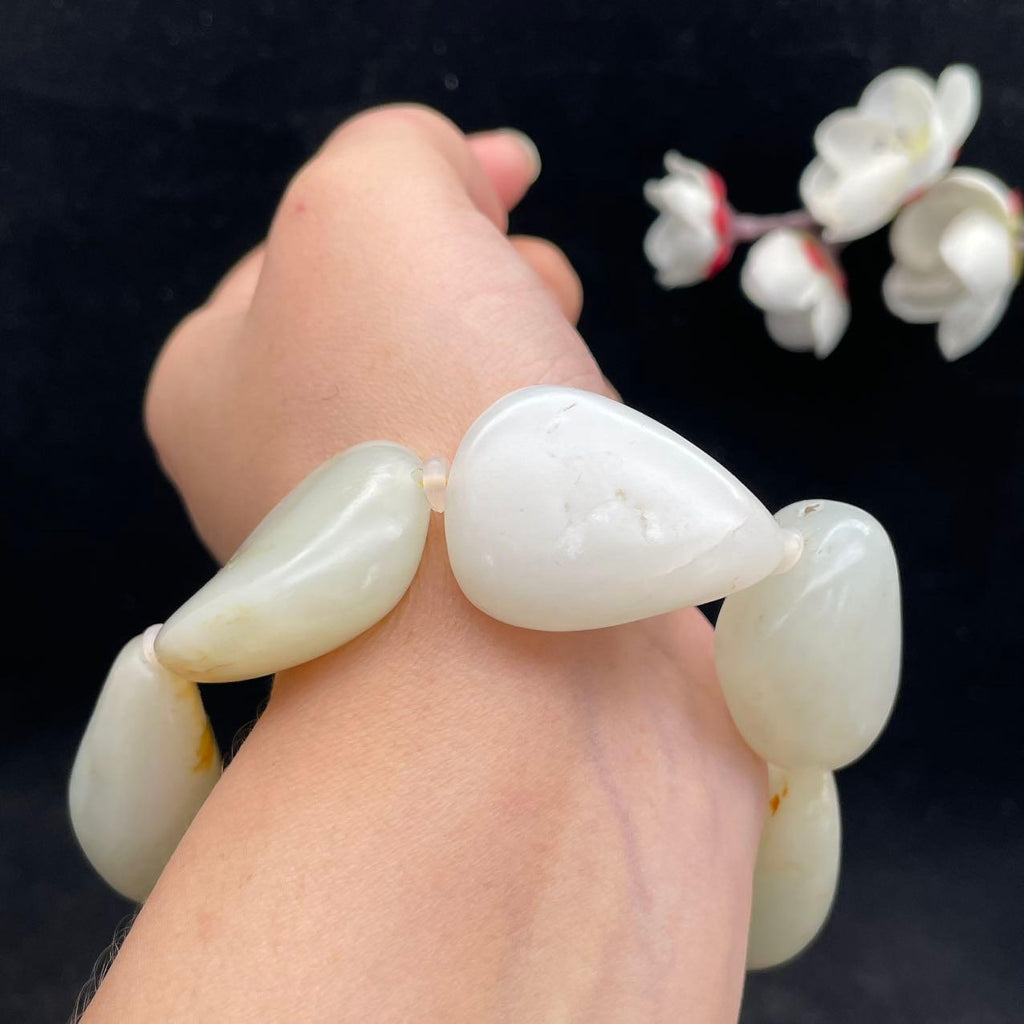和田玉洒金皮籽料【精品手串】（112.1g）