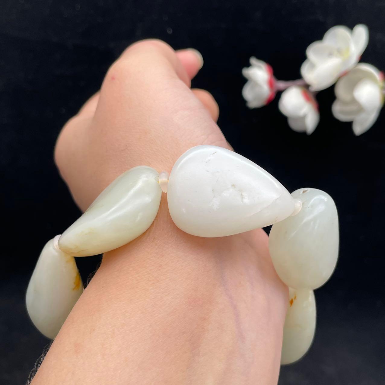和田玉洒金皮籽料【精品手串】（112.1g）