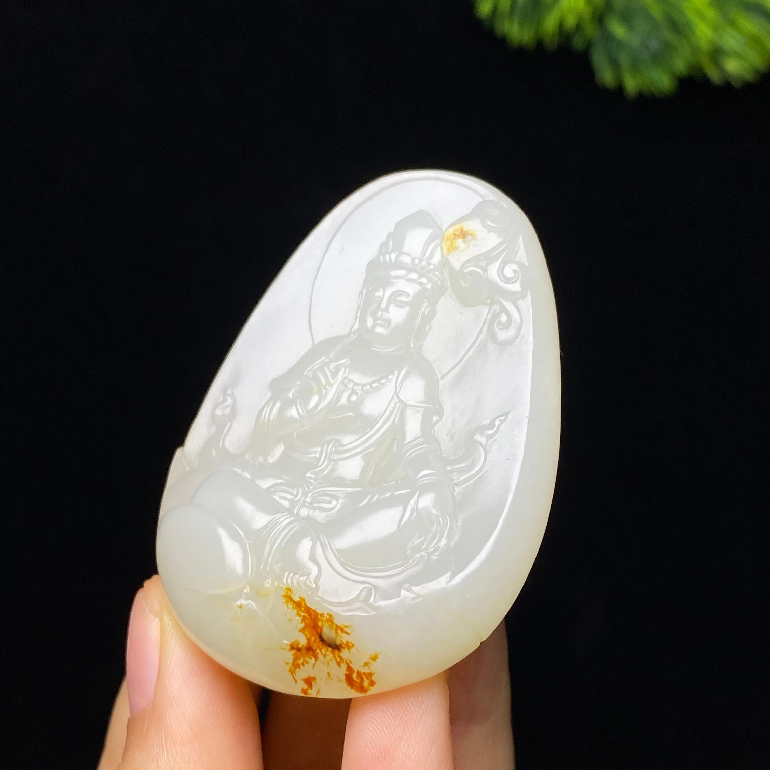 和田玉籽料观音（49.3g）