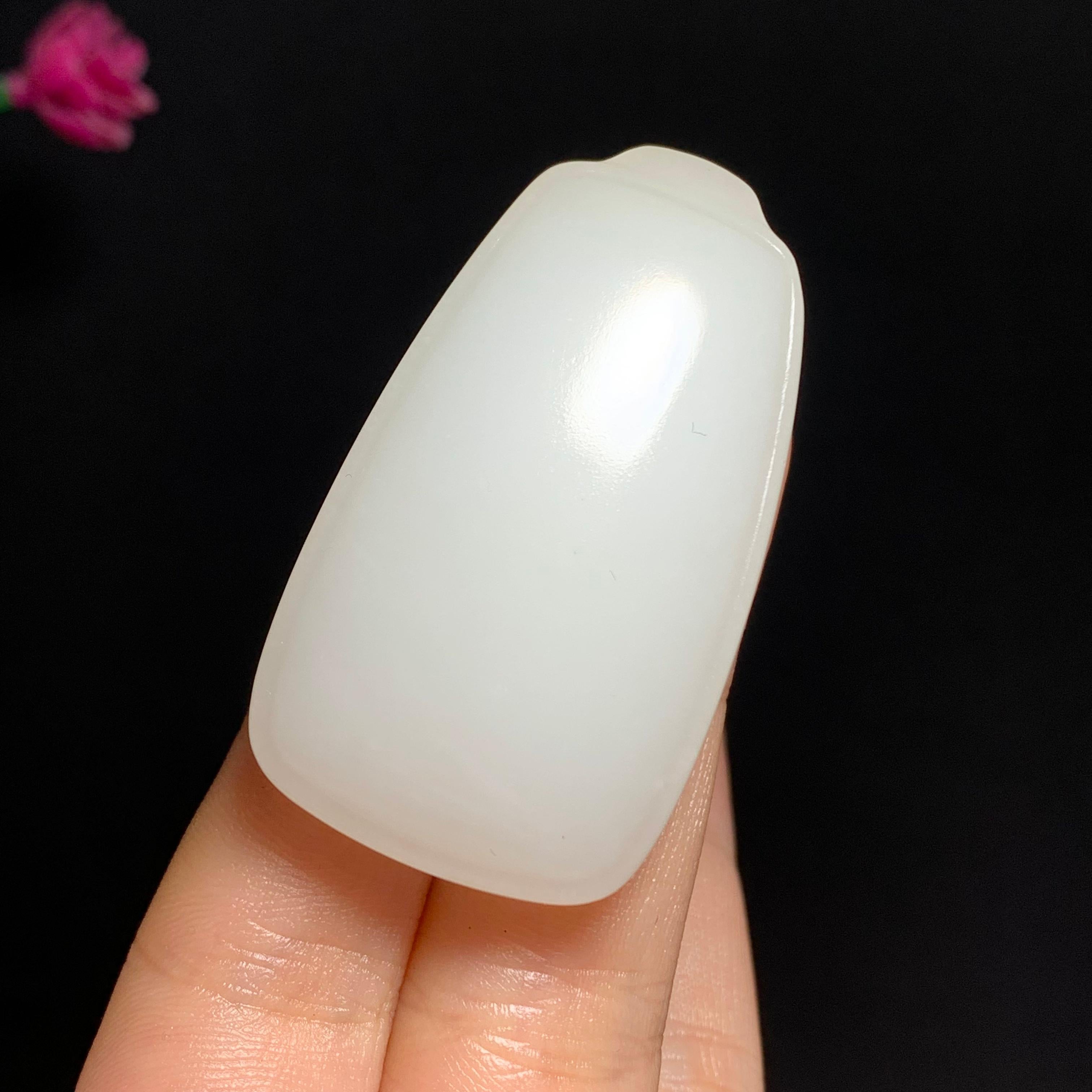 和田羊脂白玉平安牌（37.0g）