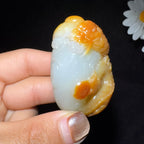 和田玉籽料挂件龙行天下手把件（92.6g）