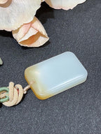 和田玉且末料糖白平安无事牌（36.0g）