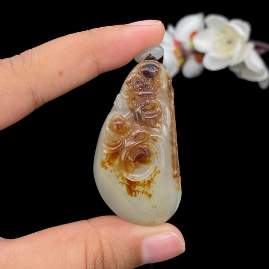 和田玉籽料【财神爷】（34.5g）