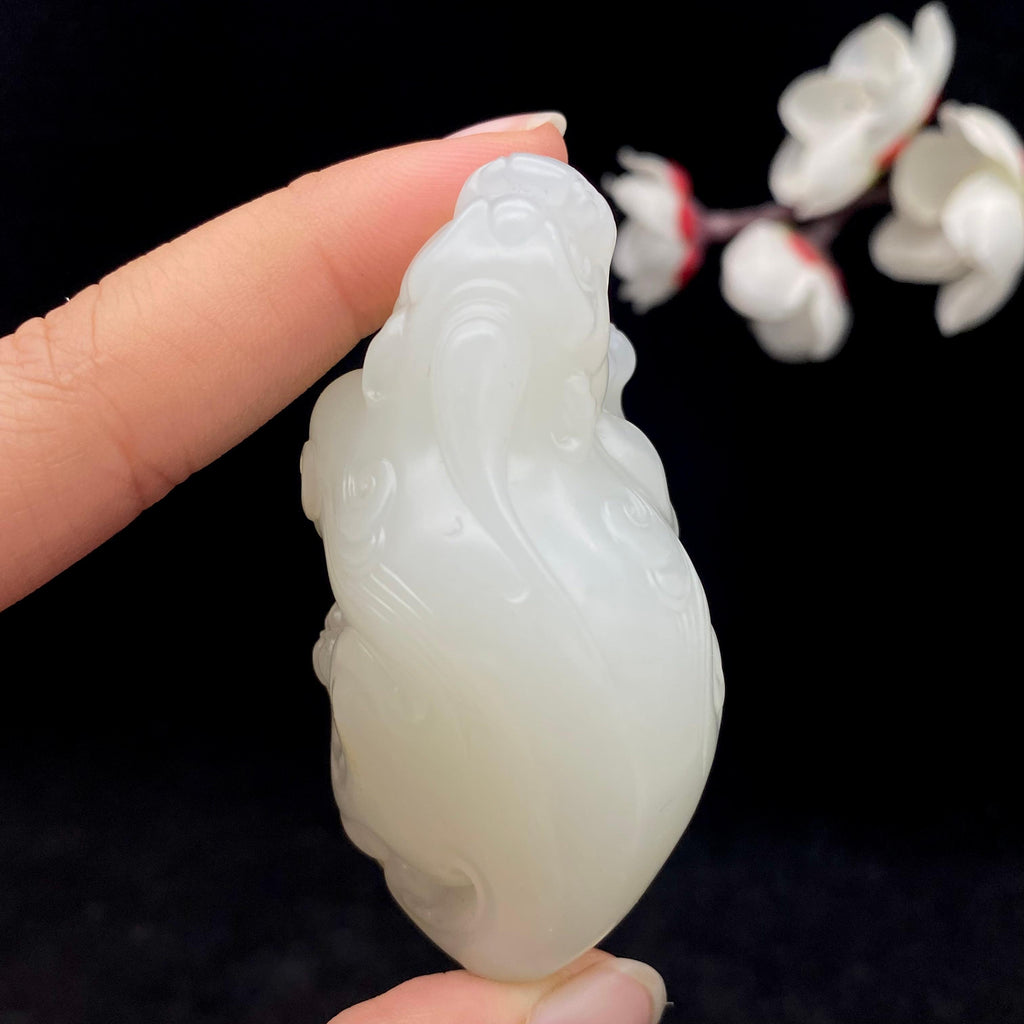 和田玉籽料貔貅【招财进宝】手把件（80.4g）