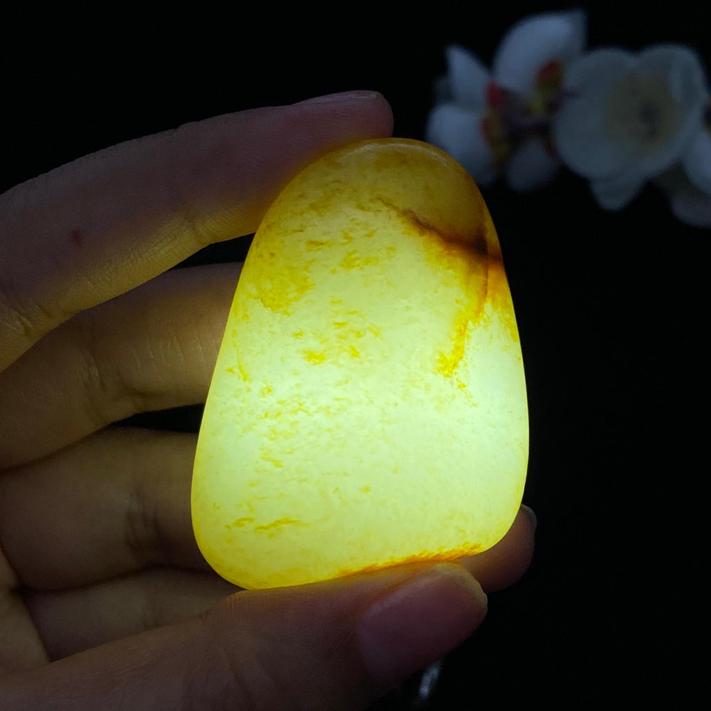 和田玉聚黄皮籽料大挂件（50.6g）