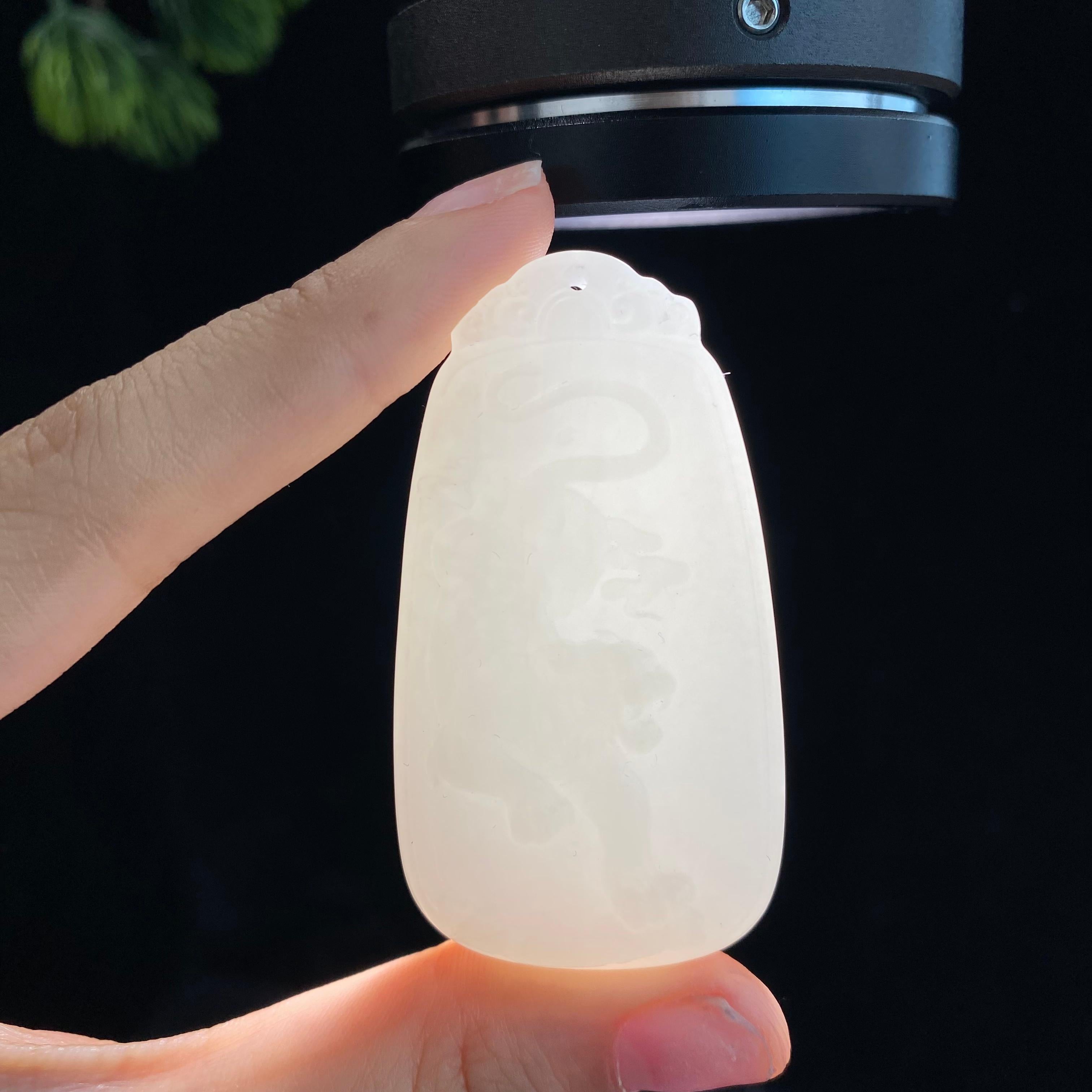 和田玉白玉下山虎（46.0g）