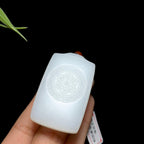 和田羊脂白玉观音牌（40.5g）