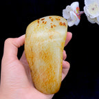 和田玉洒红皮籽料原石（589.5g）