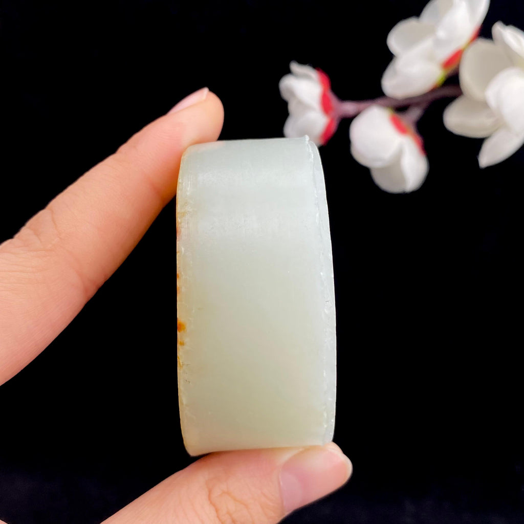 和田玉洒红皮籽料【手镯心】（162.1g）