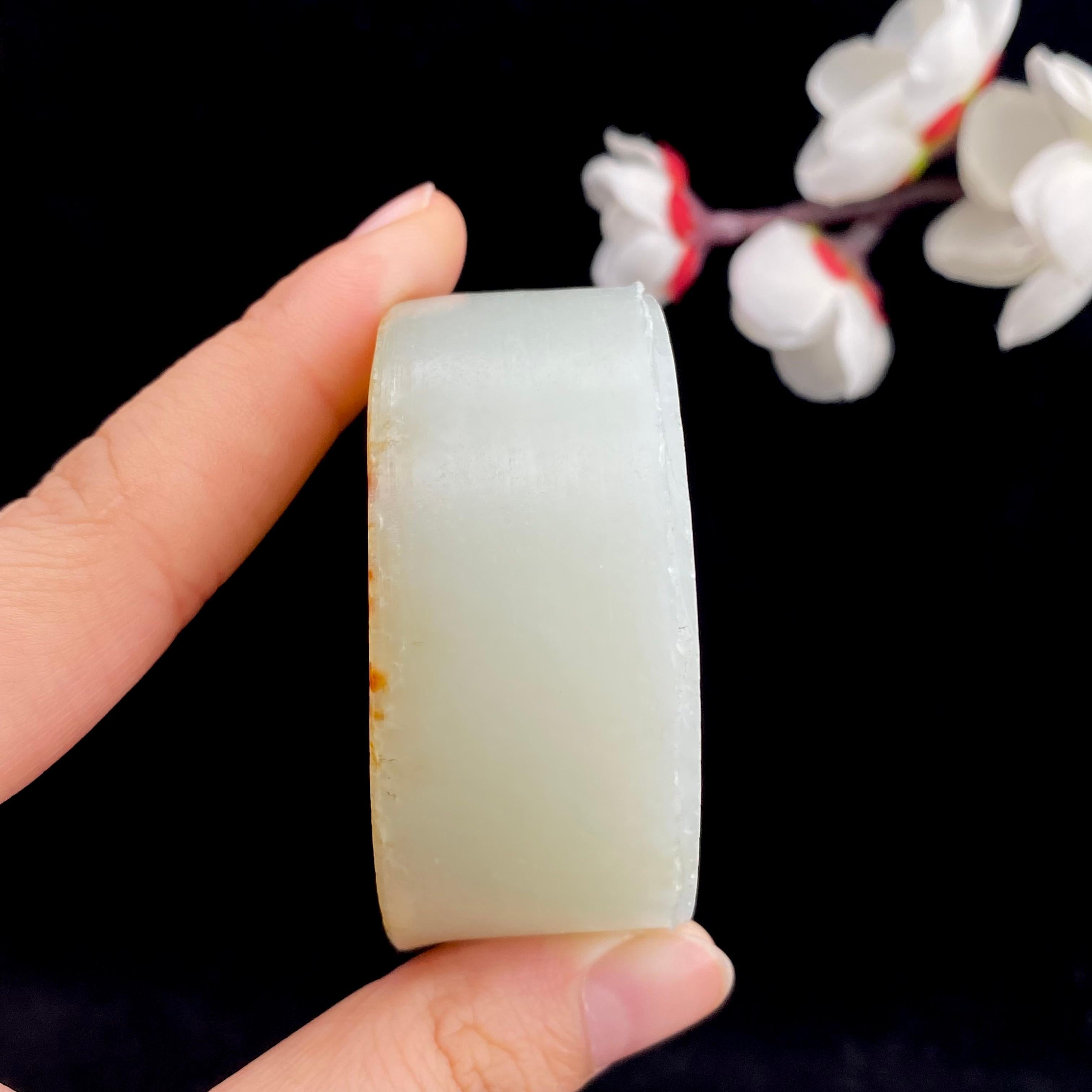 和田玉洒红皮籽料【手镯心】（162.1g）