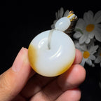 特色和田玉糖白平安扣（26.4g）