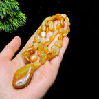 和田玉黄皮籽料项链（74.32g）
