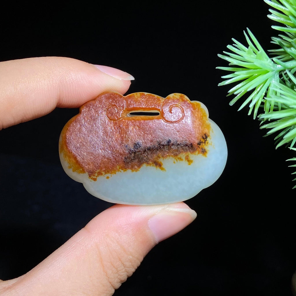 和田玉籽料独籽双面皮如意（25.0g）