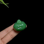 和田碧玉辣阳绿佛公挂件（24.7g）