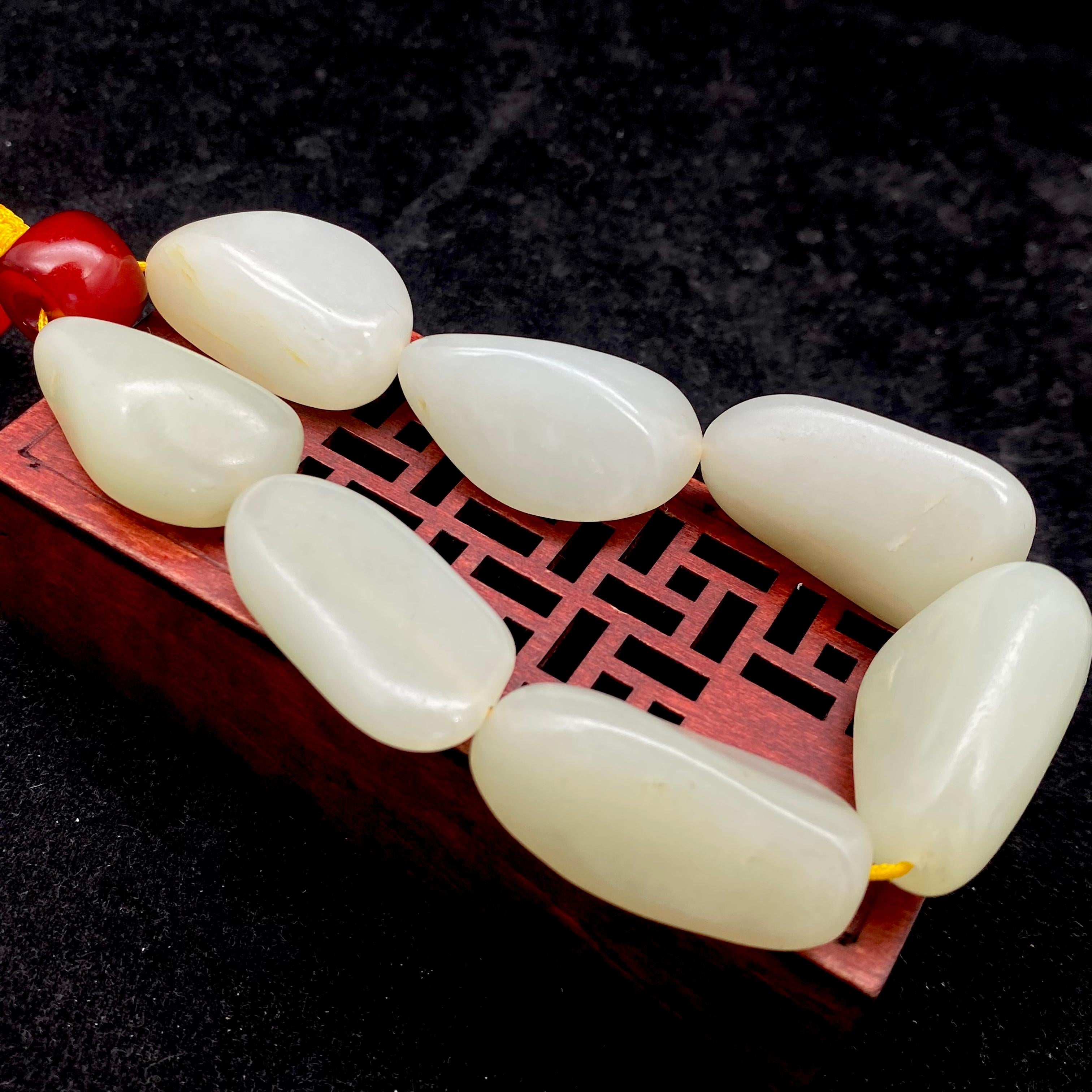 和田玉黄皮【精品手串】（88.6g）