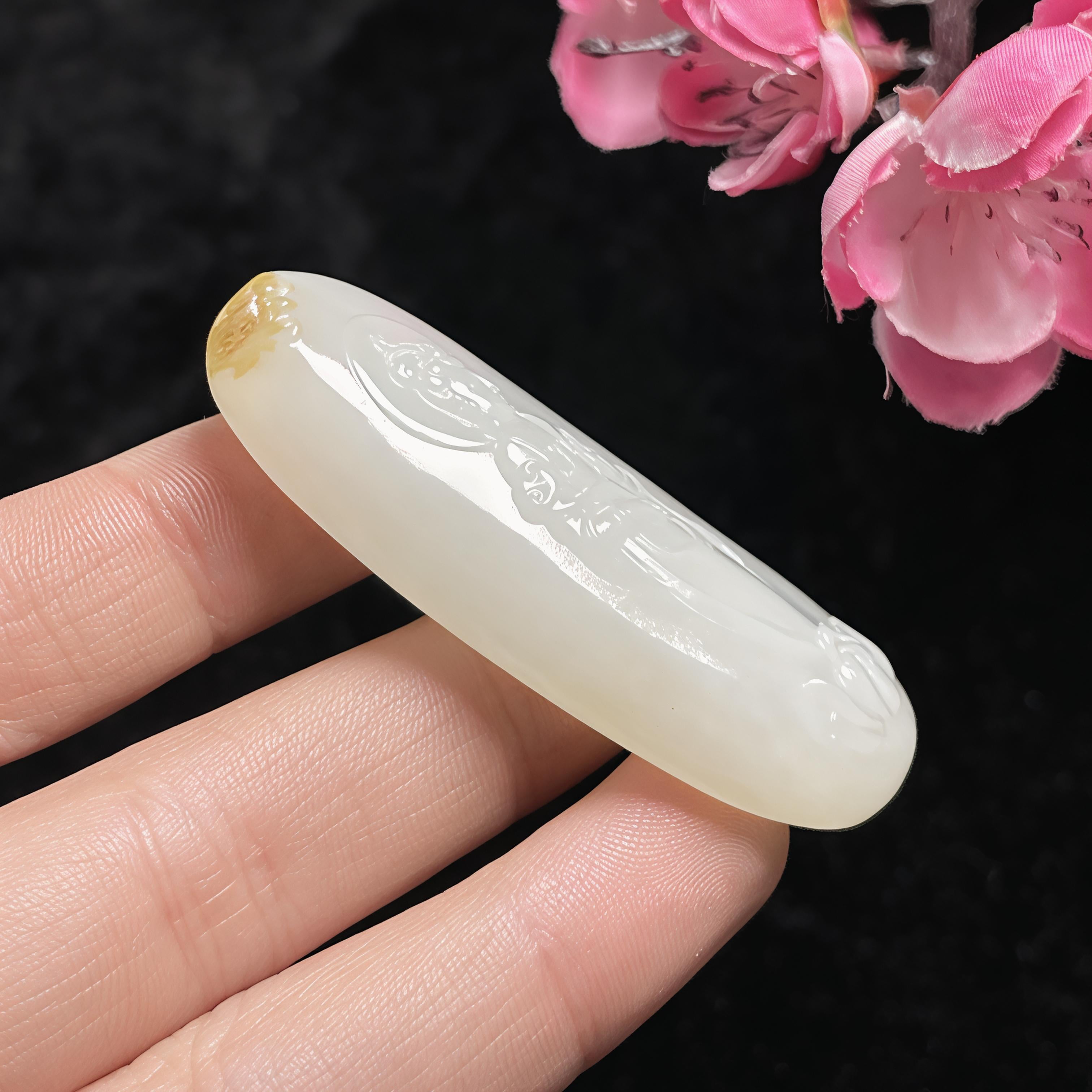 和田且末料糖白观音挂件（33.0g）