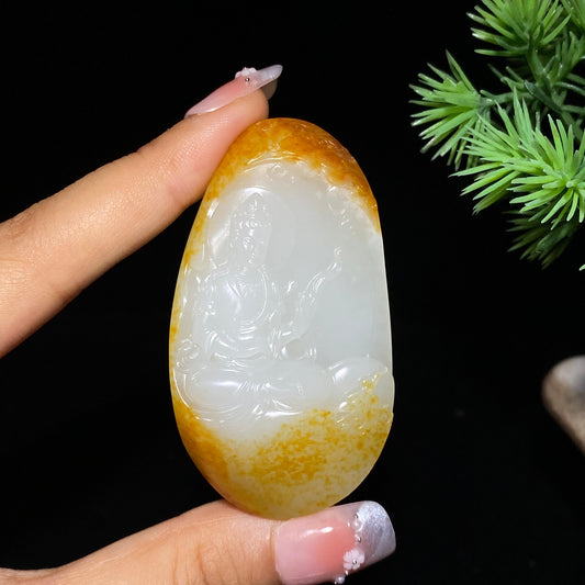 和田玉籽料观音（47.0g）