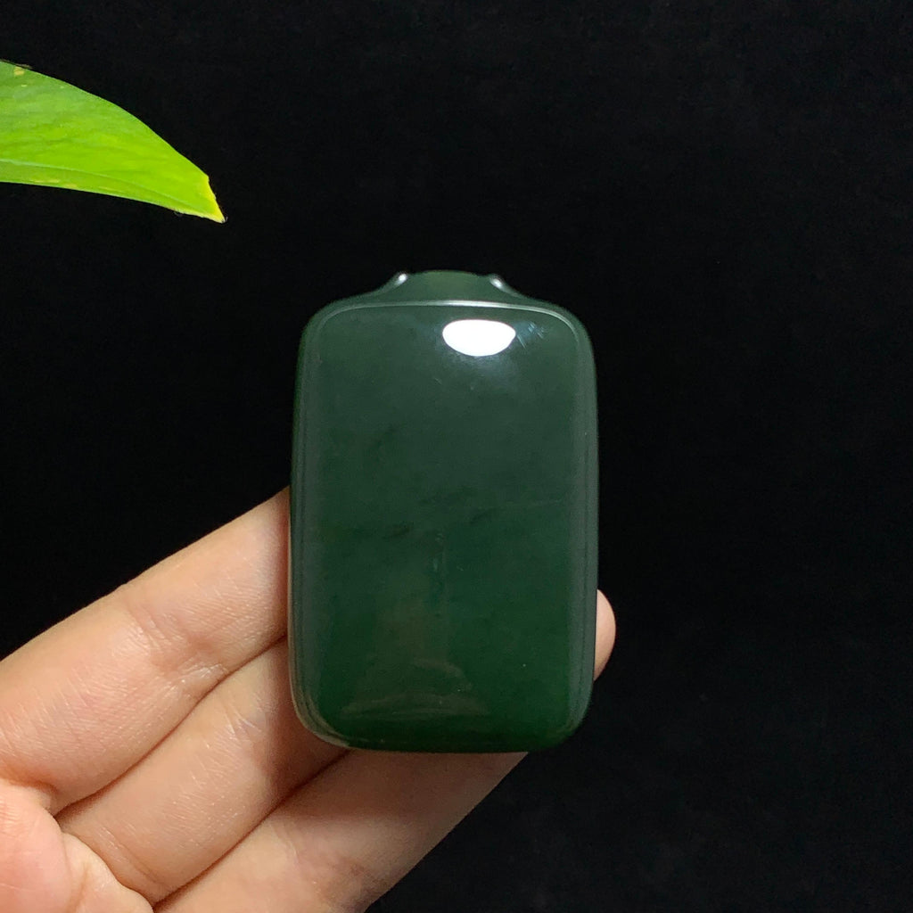 碧玉菠菜绿无事牌（65.8g）
