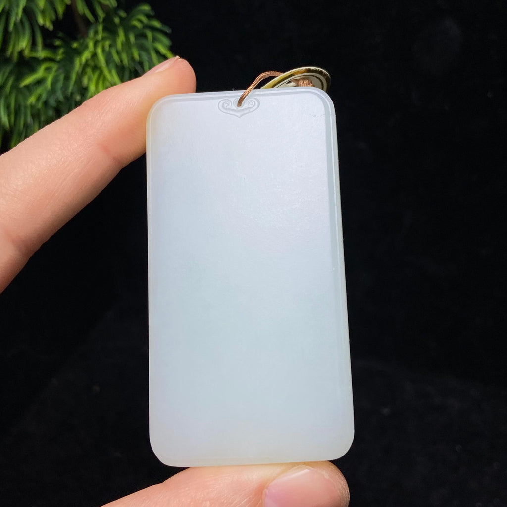 和田玉糖白无事牌（60.4g）