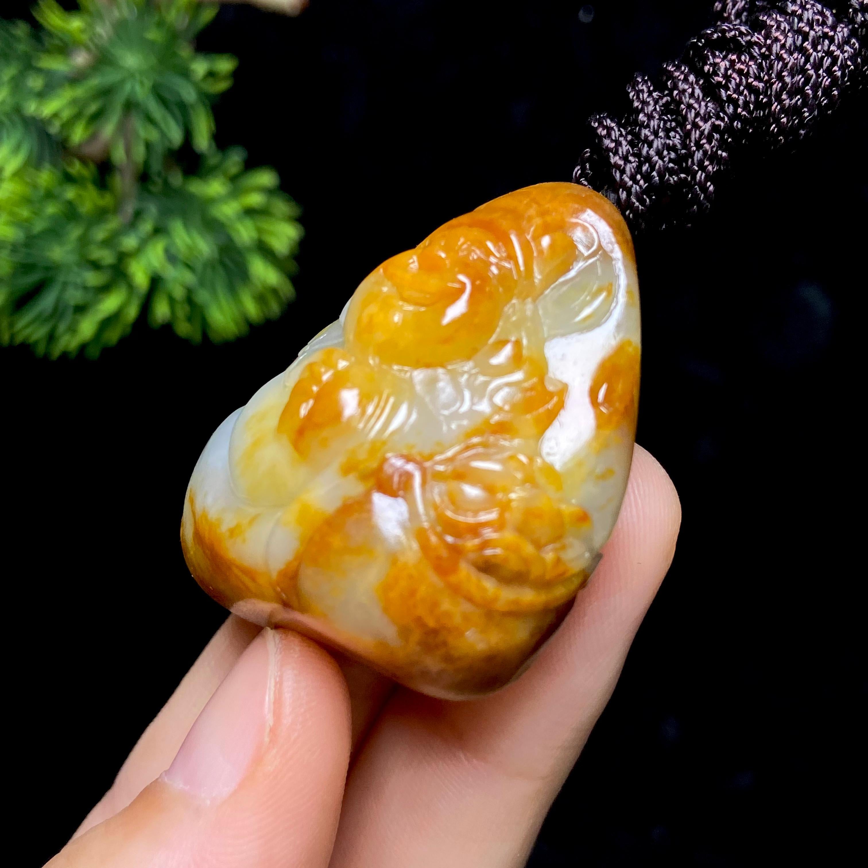 和田玉籽料财神（46.3g）