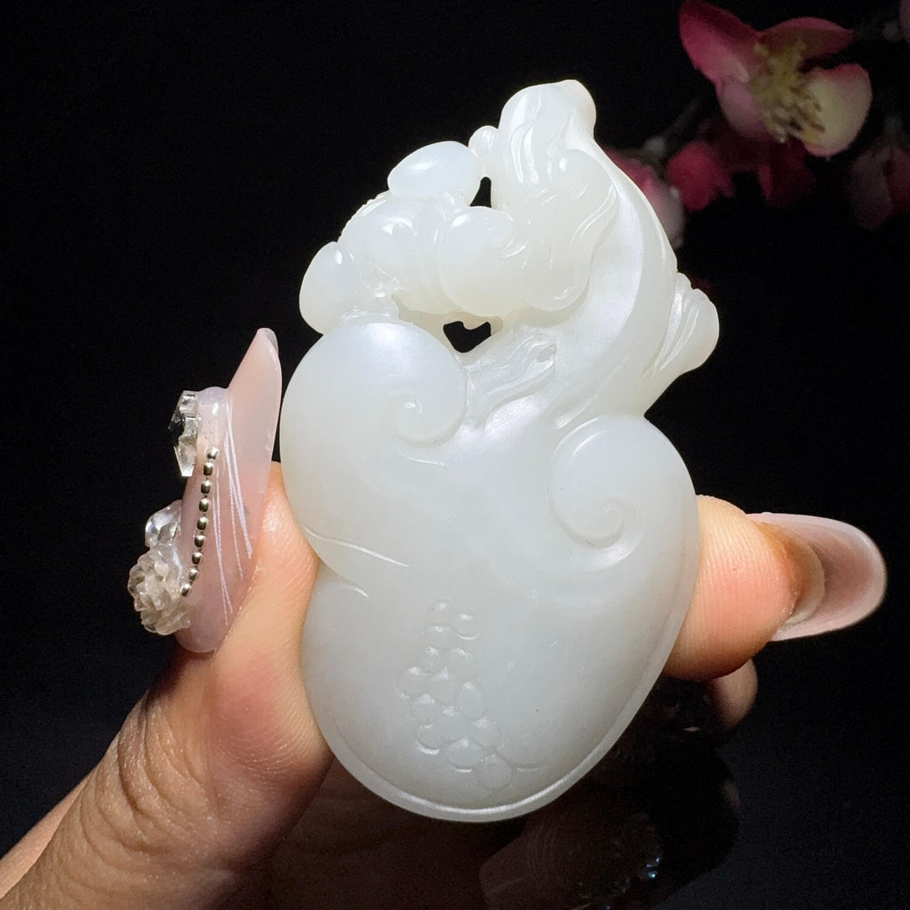 和田玉籽料挂件如意（39.5g）