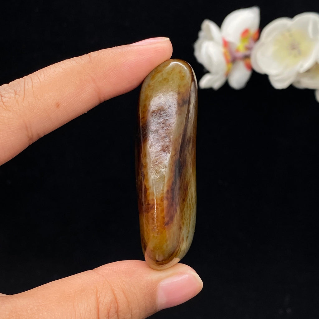和田玉洒红皮籽料牌型挂件（52.2g）