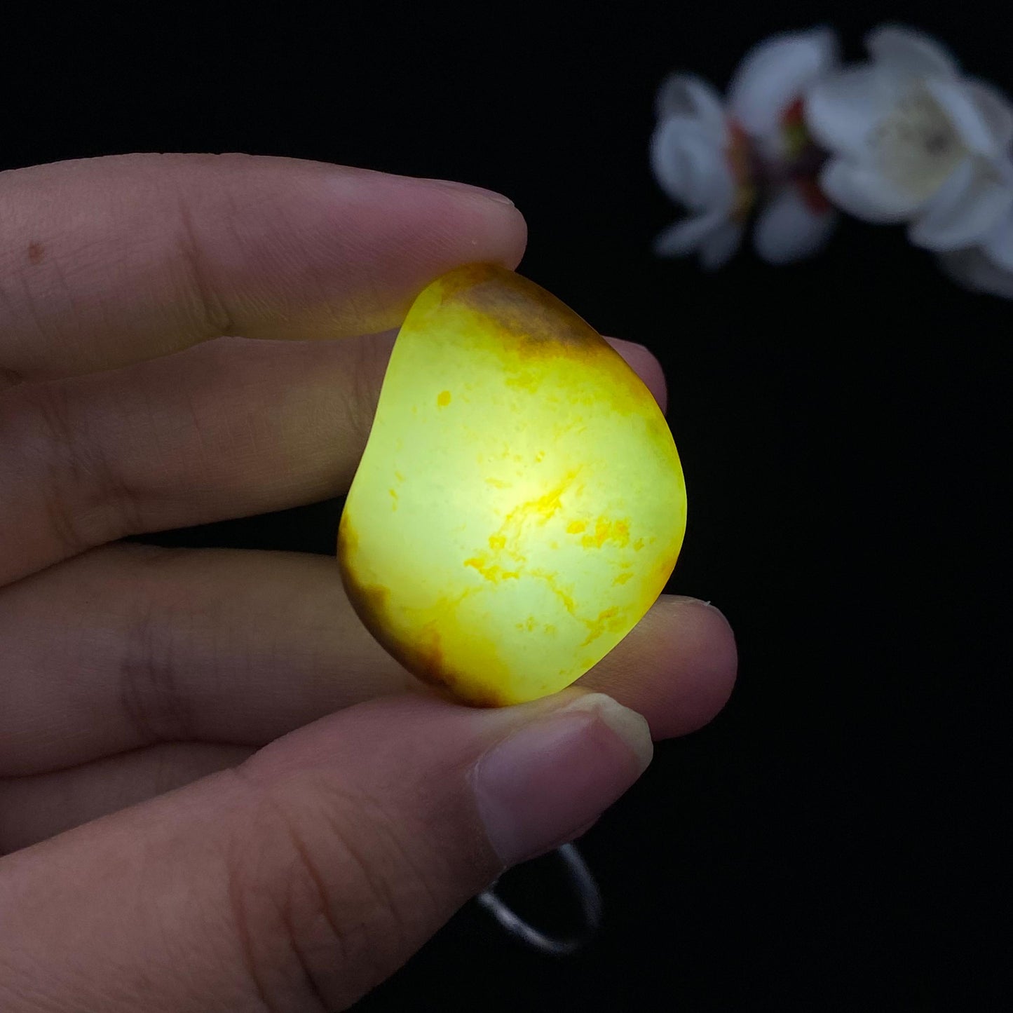 和田玉聚黄皮籽料吊坠籽（14.1g）