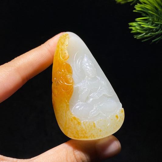 和田玉籽料观音（78.3g）