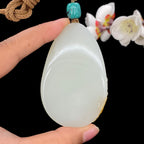 和田玉白玉籽料【坐莲观音】（73.3g）
